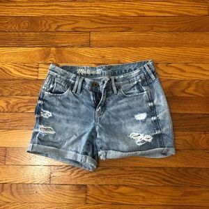 Madewell distressed denim shorts